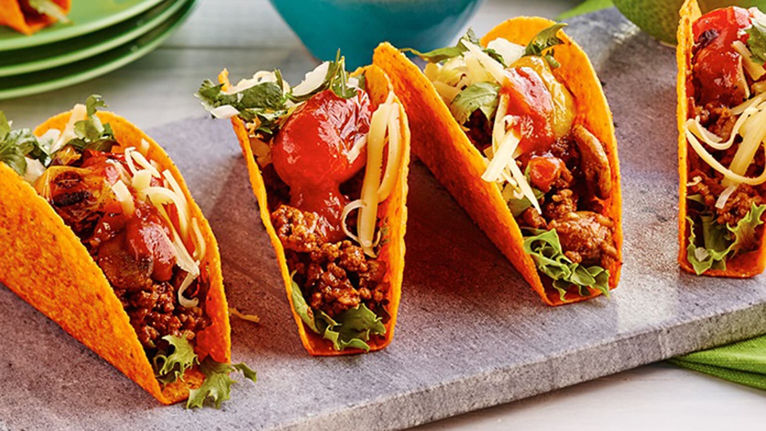 BOLD Nacho Cheese Tacos with Beef and Mushrooms
